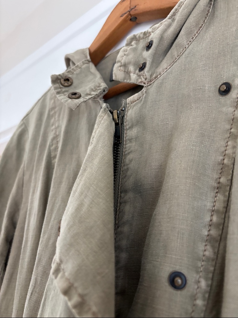 100% Linen Michael Stars Anorak Jacket Size Small - Picture 6 of 12